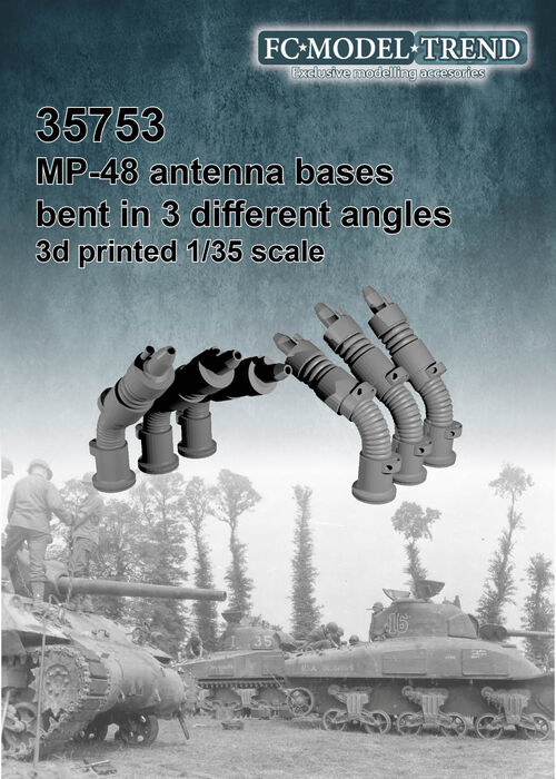 35753 Bases de antena M48 dobladas, escala 1/35