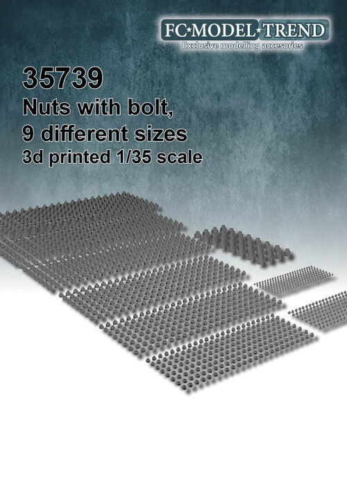 35739 Nuts with bolt, 1/35 scale