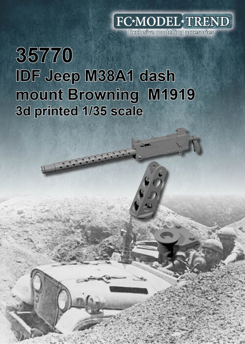 35770 Jeep M38A1 IDF dash mount M1919 MG, 1/35 scale