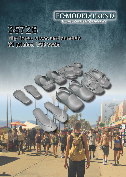 35726 Chanclas, crocs y sandalias, escala 1/35