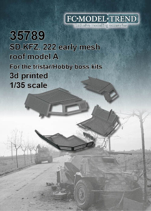 35789 Sd.Kfz. 222 early mesh roof, model A. 1/35 Scale