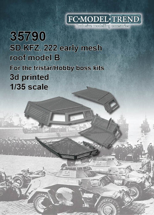 35790 Sd.Kfz. 222 early mesh roof, model B. 1/35 Scale