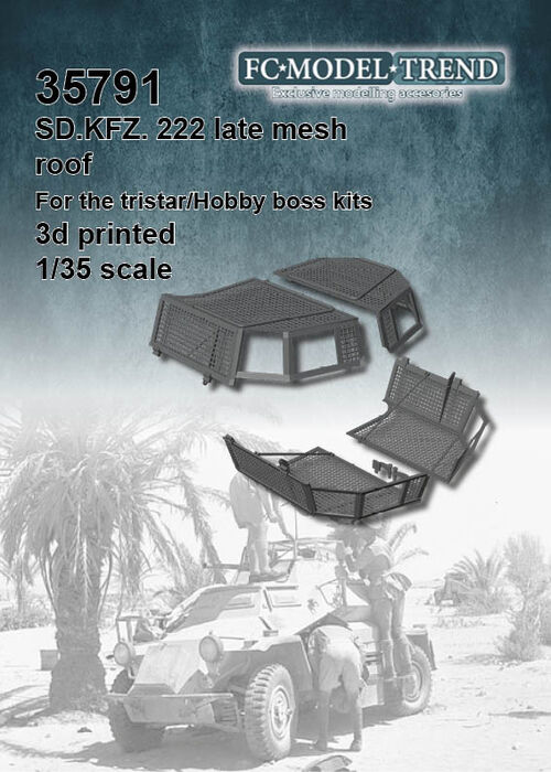 35791 Sd.Kfz. 222 Late mesh roof. 1/35 Scale