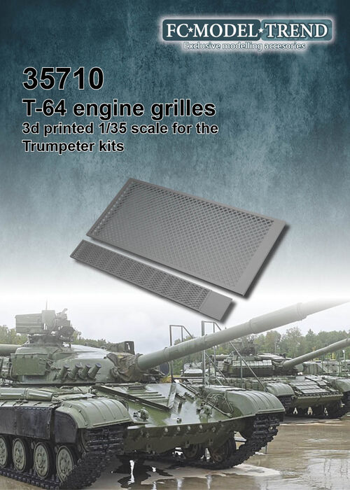 35710 T-64 mesh grilles, 1/35 scale