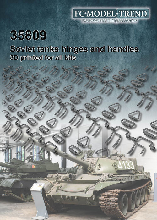 35809 Hinges and handles for Soviet tanks, 1/35 scale