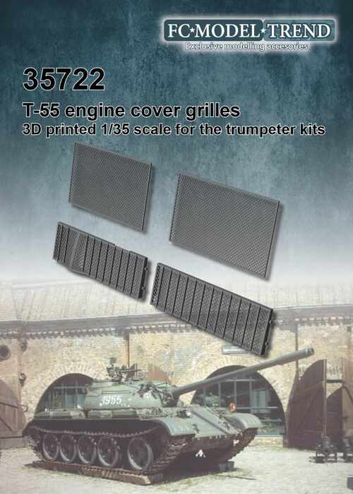 35722 T-55 engine cover meshes, 1/35 scale