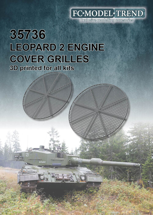 35736 Leopard 2, engine cover meshes, 1/35 scale