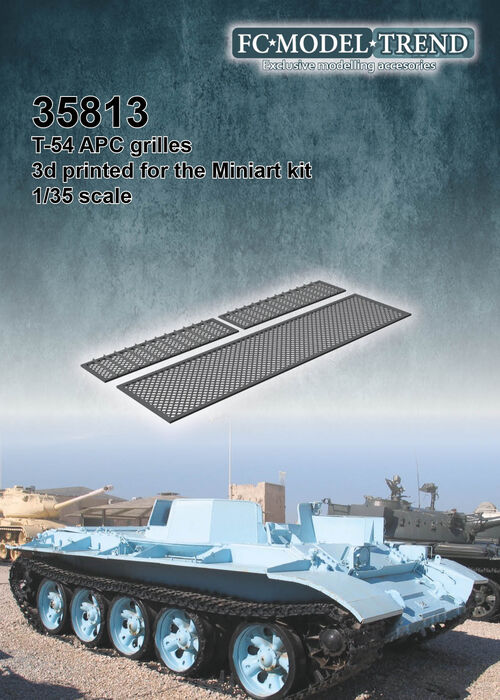 35813 T-54 APC engine cover meshes, 1/35 scale