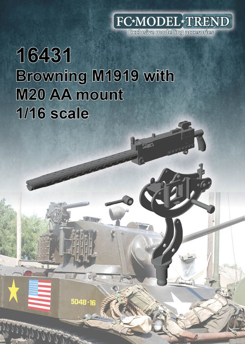 16431 Browning M1919 w/ M20 AA mount, 1/16 scale