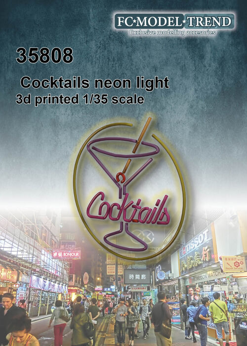 35808 Cocktail, cartel de nen, escala 1/35.
