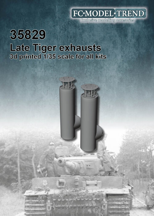 35829 Tiger exhausts, late model, 1/35 scale
