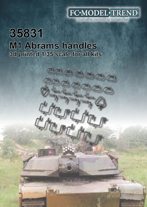 35831 M1 Abrams, tiradores y palancas, escala 1/35