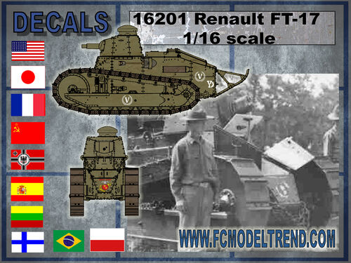 16201 FT-17 decals 1/16 scale