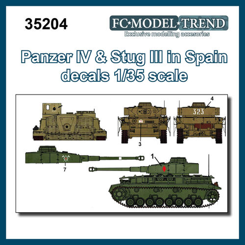 FC Model Trend Decals for 1/35 Panzer IV & StuG III in Spain 