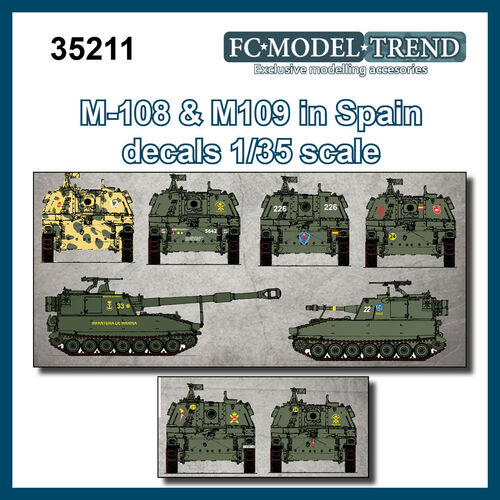 35211, M108 and m109 in Spain, 1/35 decals