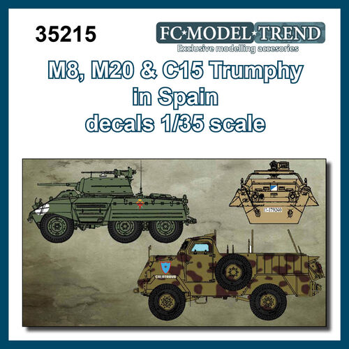 35215 M8, M20 y Trumphy in Spain, 1/35 scale decals