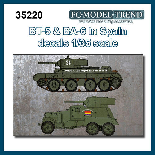 35220 BA-6 y BT-5 en Espaa, calcas a escala 1/35
