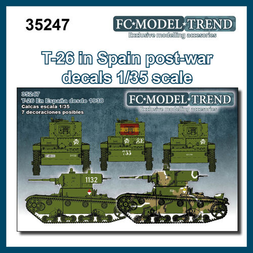 35247 T-26 in Spain decals, post 1938, 1/35 scale