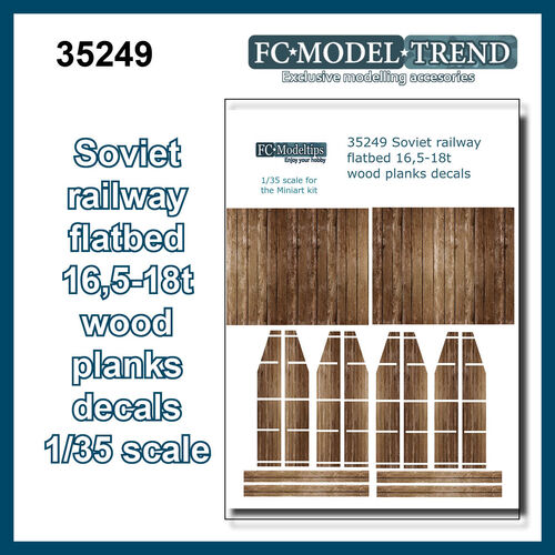 35249 Russian railway flatbed 16,5 18t, 1/35 decals