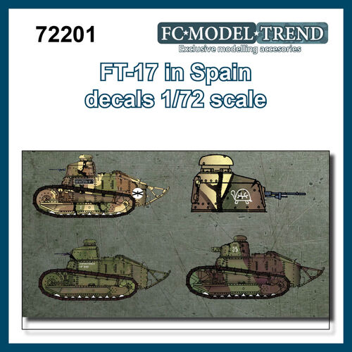 72201 FT-17 in Spain, 1/72 scale decals