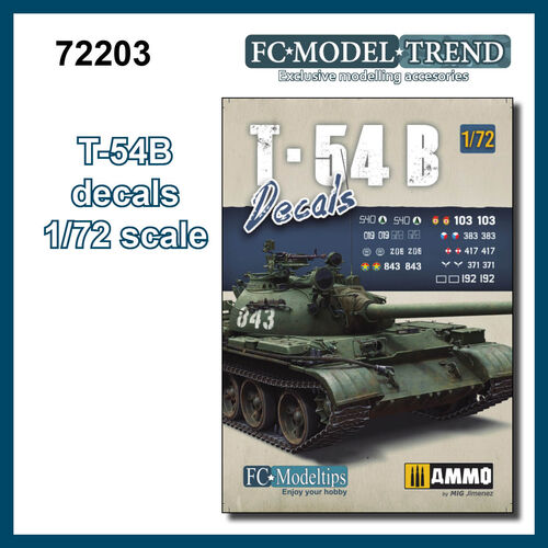 72203 T54B, calcas 1/72 scale decals