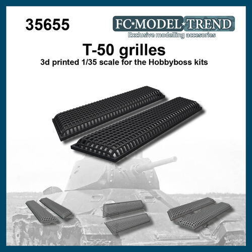 35655 T-50 mesh grilles, 1/35 scale