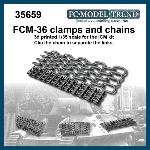 35659 FCM-36 clamps and chains, 1/35 scale