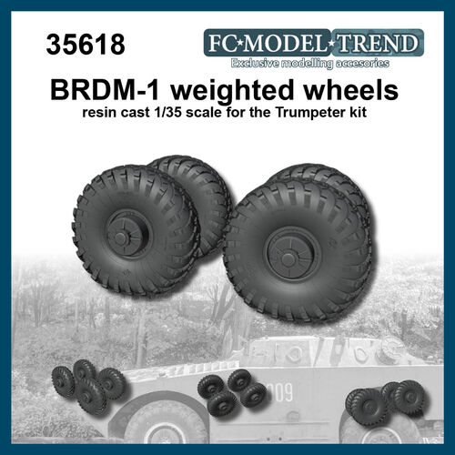 35618 BRDM-1 ruedas con peso, escala 1/35
