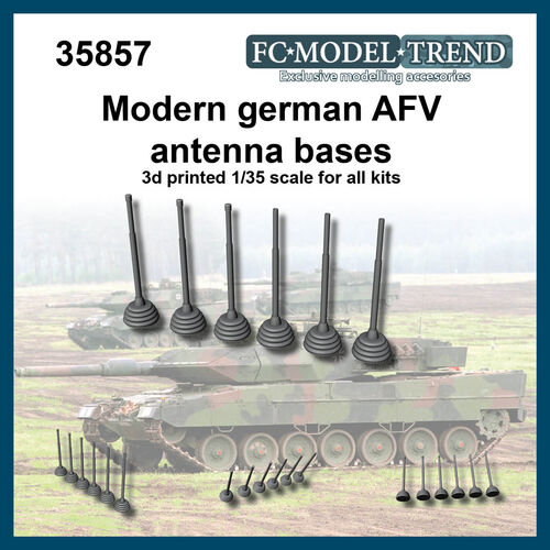 35857 Bases de antena para AFV modernos alemanes, escala 1/35.