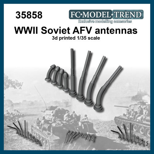 35858 WWII Soviet AFV antennas, 1/35 scale