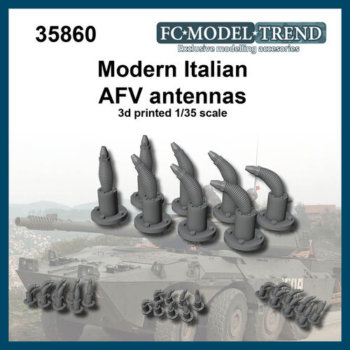 35860 Modern Italian AFV antennas, 1/35 scale.