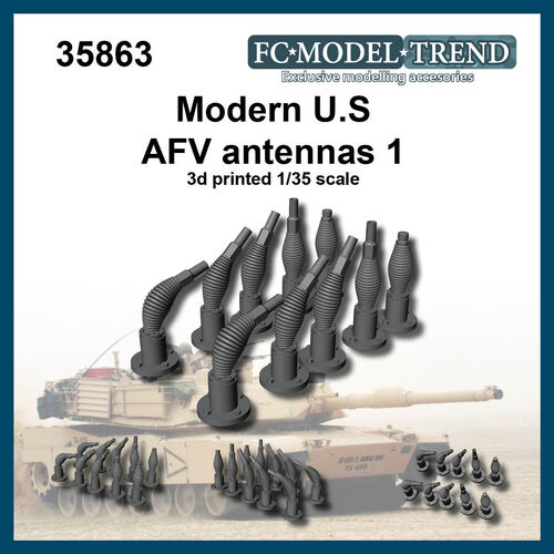 35863 Antenas U.S. AFV modernos set 1, escala 1/35