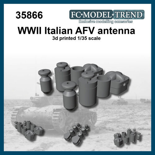 35866 Italian AFV WWII antennas, 1/35 scale.