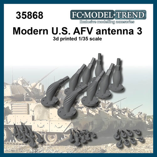 35868 Modern U.S. AFV antennas, set 3, 1/35 scale.