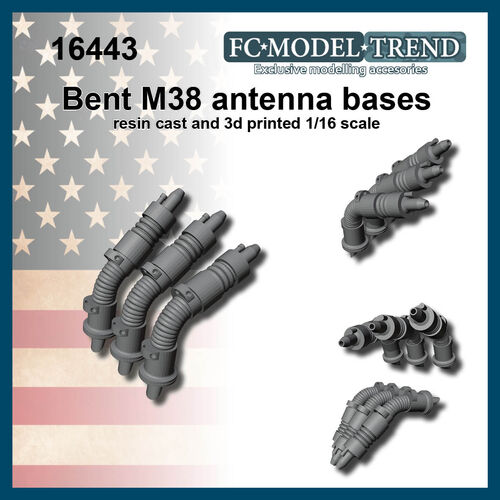 16443 M38 Antenna bases, 1/16 scale