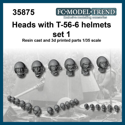 35875 Cabezas con casco T-56-6, set 1, escala 1/35