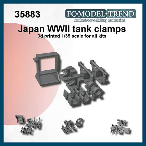 35883 Anclajes de herramientas para carros de combate japoneses WWII, escala 1/35