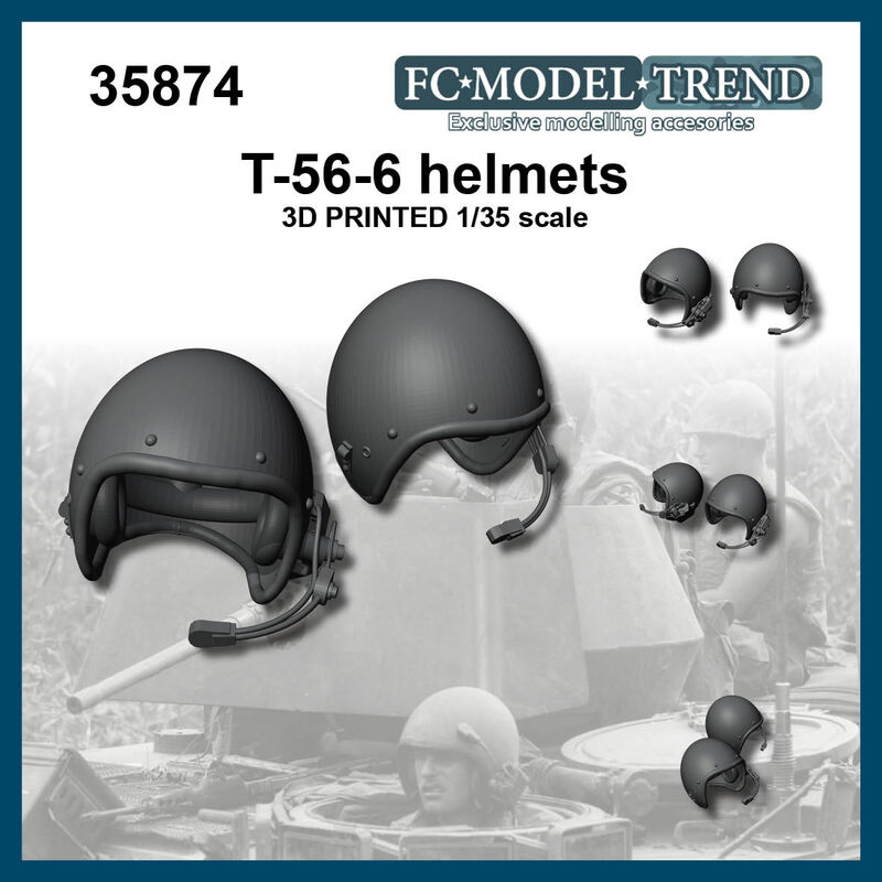 1/35 3d printed US tank crew helmet T-56-6 FC MODEL TREND 35874