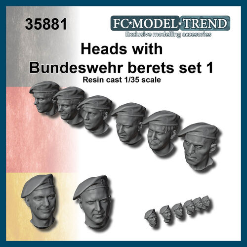 35881 Bundeswehr tank crew heads 1, 1/35 scale