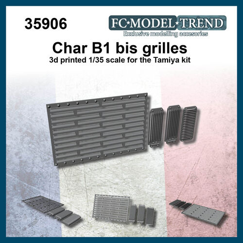 35906 Char B1 bis grilled doors, 1/35 scale.
