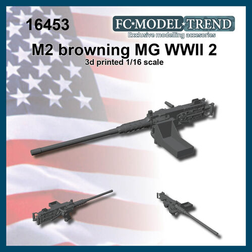 16453 M2 Browning heavy machine gun, WWII, 1/16 scale.