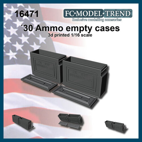 16471 30 empty ammo boxes, 1/16 scale.