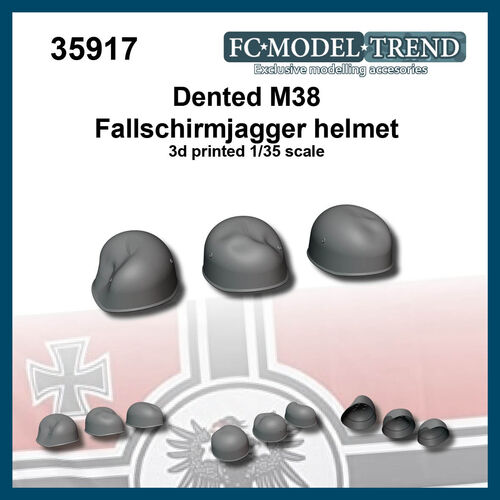 35917 Fallschimjagger dented helmets, 1/35 scale.