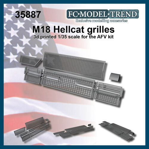 35887 Hellcat SPG mesh grilles, 1/35 scale.