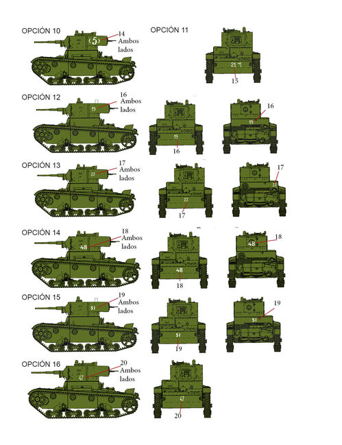 35246 T-26 in Spain decals , republican side, 1/35 scale