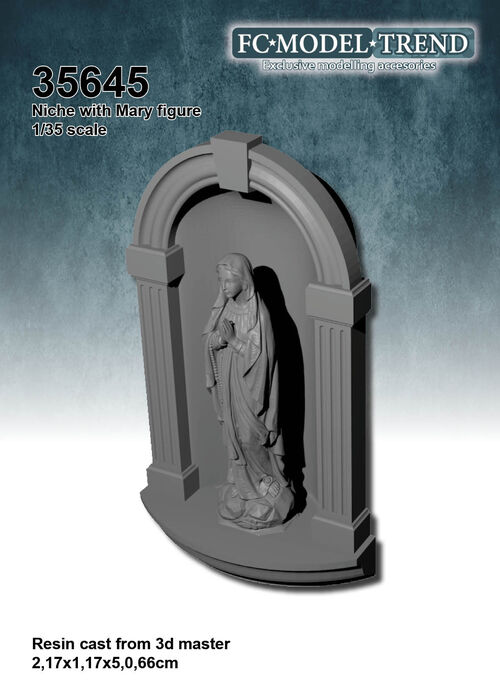 35645 Niche with Mary figure, 1/35 scale.