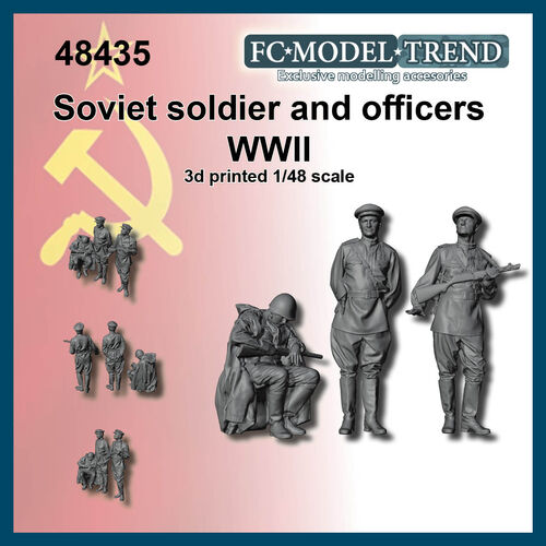 48435 Soviet soldiers WWII, set 1, 1/48 scale.