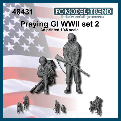 48431 Praying GI, set 2, 1/48 scale.