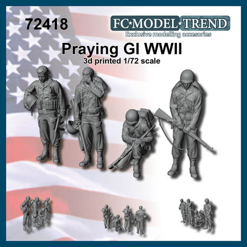 72418 Praying GI soldiers, 1/72 scale.