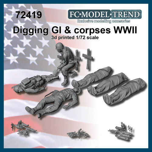 72419 Soldados USA WWII "cados" escala 1/72.